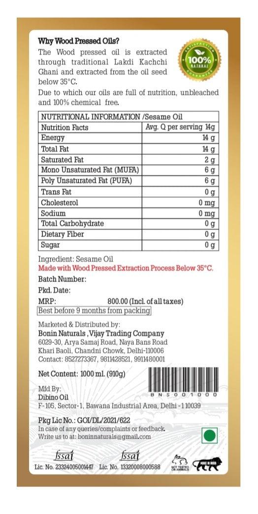 Wood Cold Press Sesame Oil - Boninwood