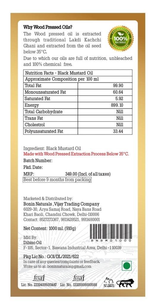 WOOD COLD PRESSED BLACK MUSTARD OIL - Boninwood