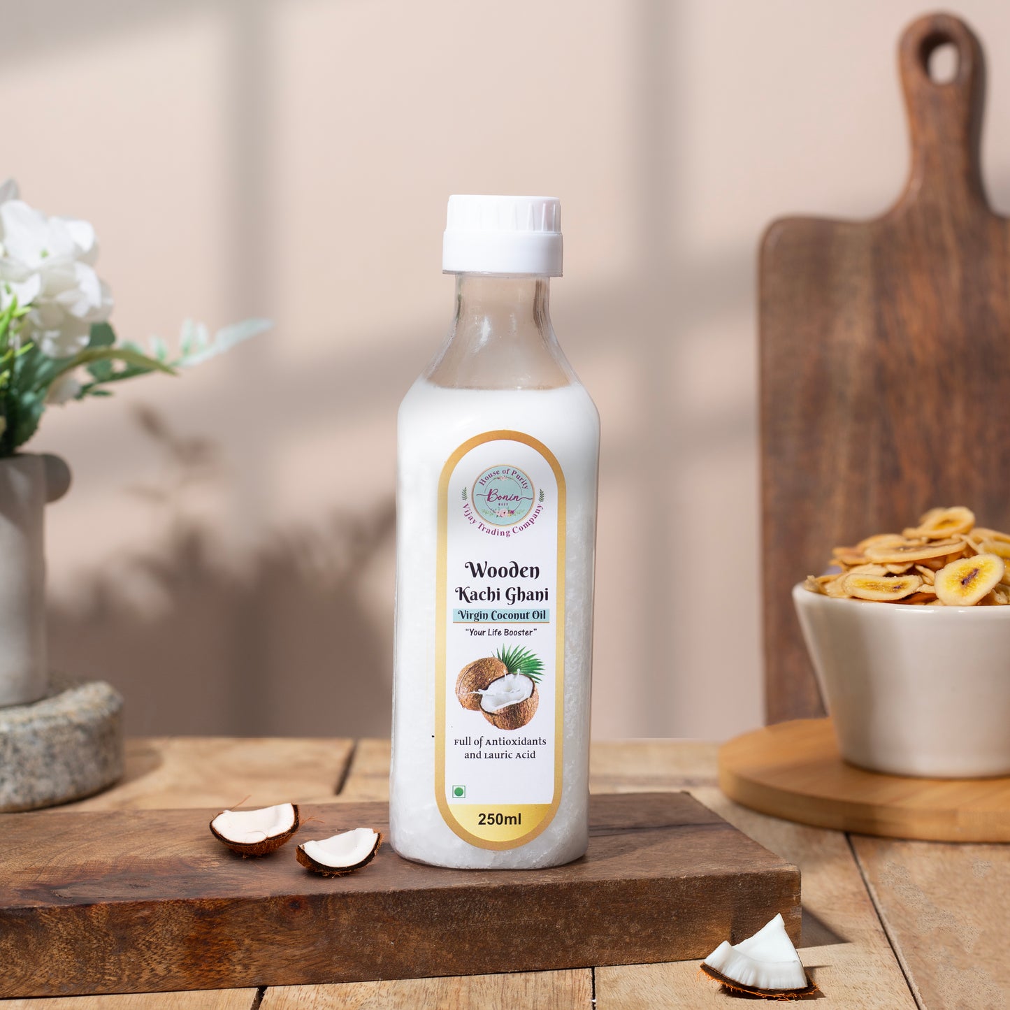 Wood Cold Pressed Virgin Coconut Oil